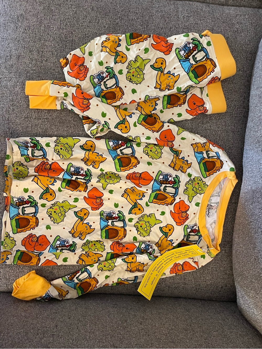 Bamboo Kids Dinosaur Print Pajama Set